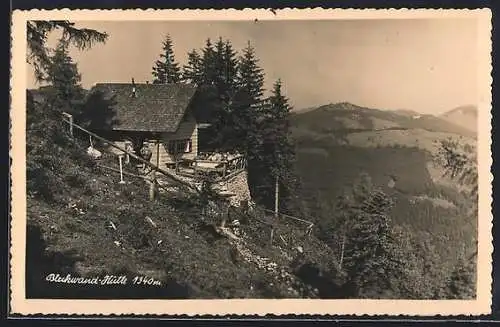 AK Bleckwand-Hütte, Ansicht mit Umgebung