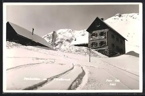 AK Dümlerhütte am Warscheneck, Ansicht im Winter