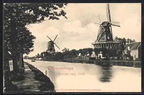AK `s Gravenhage, Gezicht nabij Delft