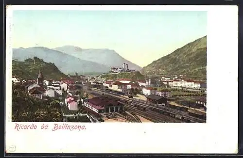 AK Bellinzona, Ricordo da Bellinzona, Bahnhof