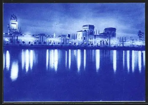 AK Bari, Fiera Del Levante, Il Fronte della Fiera sul mare, notturno