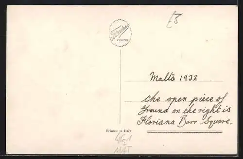 AK Floriana, Panorama of Floriana, Strassenbahn