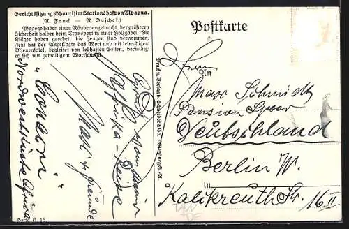 AK Mpapua, Gerichtssitzung (Shauri) im Stationshof, Deutsche Kolonien