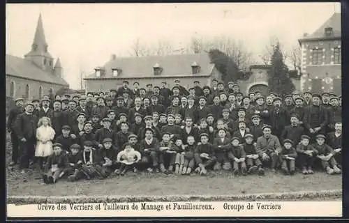 AK Familleureux, Gréve des Verriers et Tailleurs de Manage et Familleureux, Groupe de Verriers