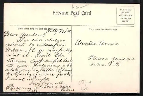 AK Hamilton /Ont., Grand Trunk Railway Station, On Grand Trunk Railway