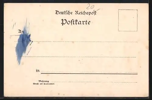 Lithographie Dresden, Kgl. Zwinger, Victoria-Haus, Italienisches Dörfchen