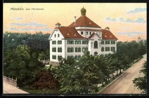AK München-Giesing, Das Marianum in der Humboldtstrasse