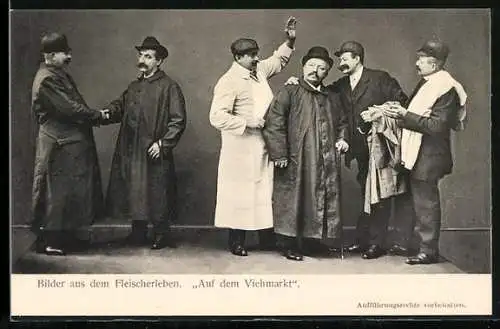 AK Mainz, Aufführung Bilder aus dem Fleischerleben, Auf dem Viehmarkt