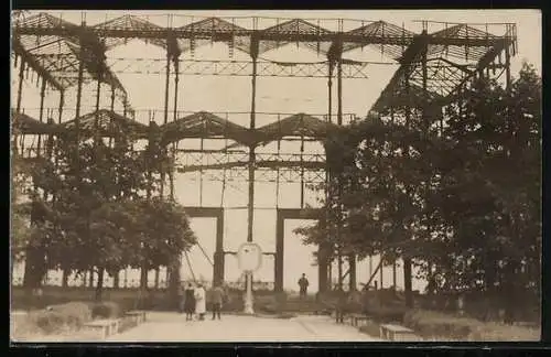Foto-AK München, Die Glaspalast Ruine nach dem Brand