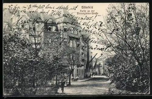 AK Bitterfeld, Partie an der Binnengärten-Strasse