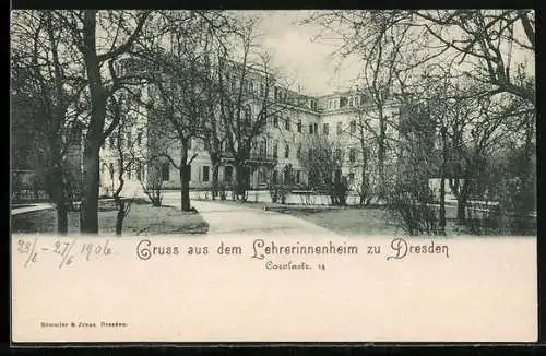 AK Dresden, Lehrerinnenheim, Carolastrasse 4