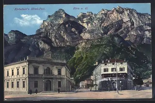 AK Riva / Lago di Garda, Kräutner`s Hotel-Post