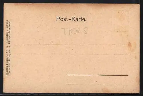 Künstler-AK Tiers, Weisslahnbad, Ortspartie