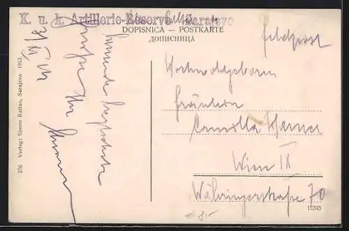 AK Sarajewo, Handelsszene auf dem Basar