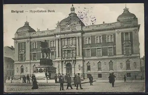 AK Belgrad, Denkmal vor der Hypotheken-Bank