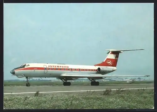AK Tupolew T-134, Interflug, Auf dem Rollfeld