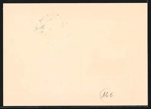 AK Berlin, 1. Luftpost-Werbeschau 1936, Flugzeug über der Quadriga