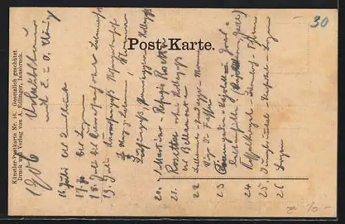 Künstler-Lithographie Edward Theodore Compton: Welschnhofen