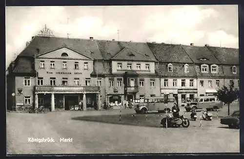 AK Königsbrück, Markt