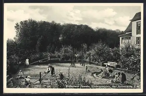 AK Bad Rothenfelde, Kinderheim Daweke, Kinderspielplatz