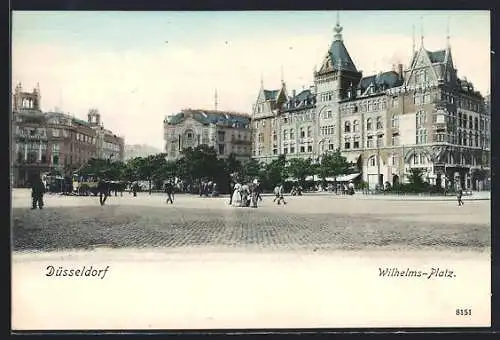AK Düsseldorf, Blick auf den Wilhelms-Platz