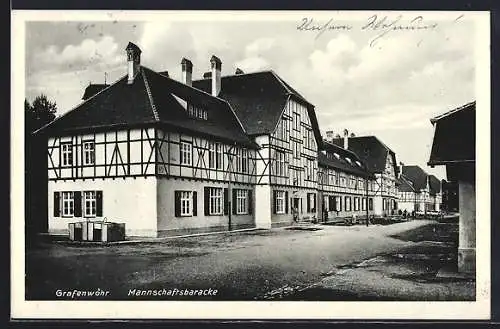 AK Grafenwöhr, an der Mannschaftsbaracke