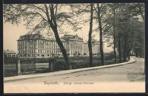 AK Bayreuth, Königl. Lehrer-Seminar vom Weg aus gesehen