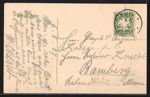 AK Bayreuth, Königl. Lehrer-Seminar vom Weg aus gesehen