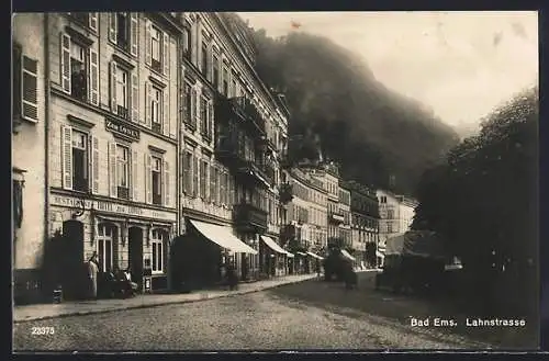 AK Bad Ems, Hotel Restaurant zum Löwen in der Lahnstrasse