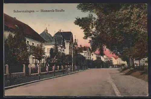 AK Schwenningen / Neckar, Blick in die Bismarck-Strasse