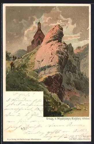 Lithographie Wendelstein, Wendelstein Kirchlein