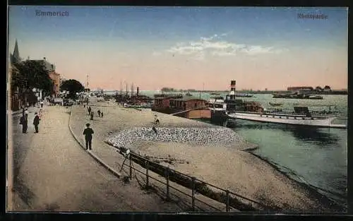 AK Emmerich, Rheinpartie, Dampfer