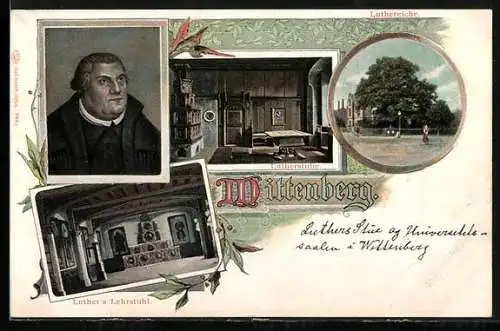 AK Wittenberg, Martin Luther Portrait & Lehrstuhl, Lutherstube und Luthereiche
