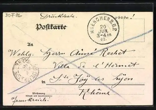 AK München, Promenade-Platz mit Denkmälern