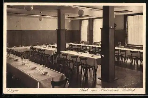 AK Hagen / Westfalen, Innenansicht vom Restaurant Stahlhof, Körnerstrasse 4
