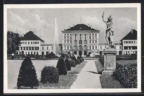 AK München, Schloss Nymphenburg mit Parkanlage