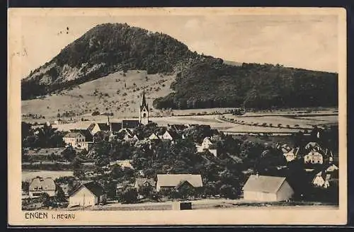 AK Engen i. Hegau, Ortsansicht mit Kirche