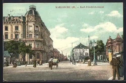 AK Karlsruhe i. B., Hotel Germania, Karl-Friedrichstrasse