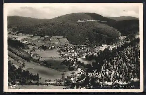 AK Schenkenzell /Schwarzwald, Ortsansicht aus der Vogelschau