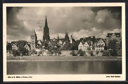 AK Ulm a. D., Blick v. Donau-Ufer