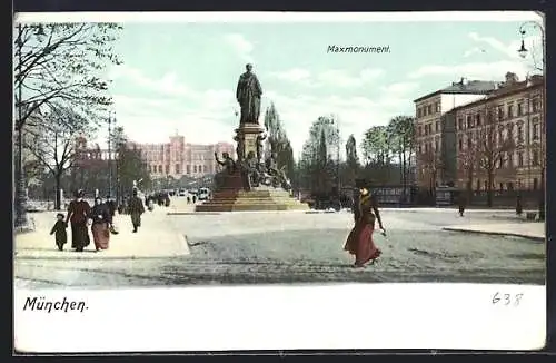 AK München, Partie beim Maxmonument