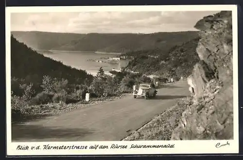 AK Schwammenauel, Blick von der Kermeterstrasse auf den Rursee
