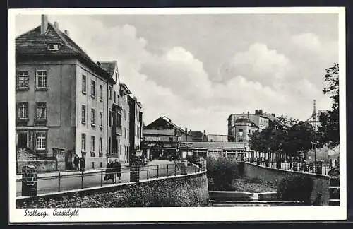 AK Stolberg / Rheinland, Ortspartie am Wasser