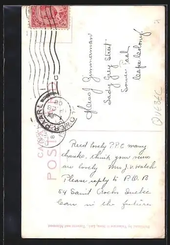 AK Quebec, Champlain`s Monument, On Line Canadian Pacific Railway