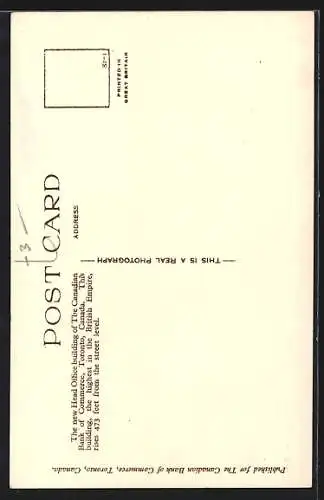 AK Toronto, The Canadian Bank of Commerce, Head Office