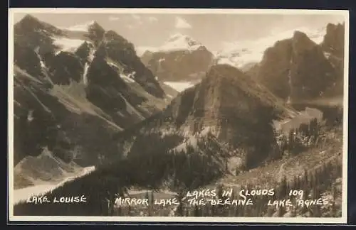 AK Lake Louise, Lakes in Clouds, Mirror Lake, The Beemive, Lake Agnes