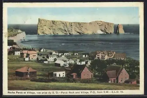 AK Roche Percé et Village, Vue prise du S. O.