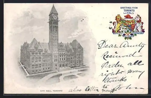 Künstler-AK Toronto, City Hall