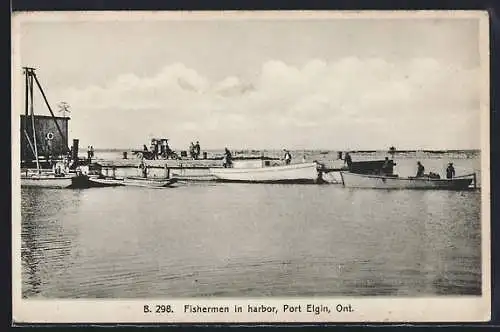AK Port Elgin /Ont., Fishermen in harbor