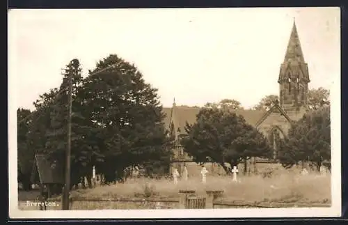 AK Brereton, View of the church with churchyard